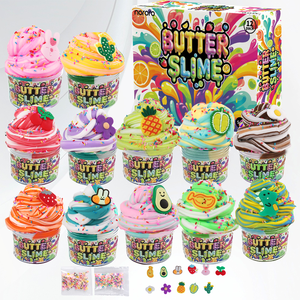 12Pack Dual Colored Butter <b>Slime</b> Kit Super Soft & Non-Sticky,Stress Relief <b>Toy</b> for Girls and Boys,Party Favors and Birthday Gift - Product Image 1