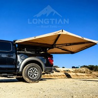 Auvent latéral double poteau 270 degrés sans LED pour véhicule, abri de camping étanche pour SUV et Overlanding