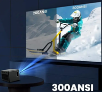 Projecteur intelligent Q96 E450 Android 9.0 WIFI 4K, projecteur vidéo 300 ANSI lumens BT HIFI, projecteur à écran miroir