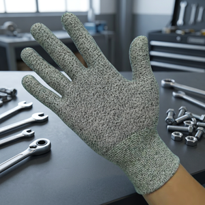 Guantes Anticorte SM SM-720 Grises, Certificación CE EN388:2016 Nivel B, Recubrimiento de PU Tipo C, 13 Gauges, Hilo de 400 Denier, Tallas XS~XXL, Hechos en China - Product Image 3