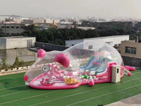 Tente à bulles gonflable pour enfants, cochon, lapin, souris, tigre, trampoline, activité de divertissement, location de fête, accessoires