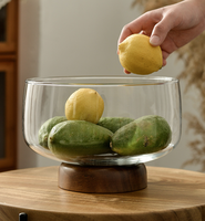 Bols en verre minimalistes écologiques, cadeaux d'affaires, bols à pied haut, compostage ménager, table à thé moderne contractée, ornements, collations, couleur