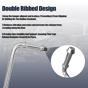 Gancho de silenciador de tubo de escape de coche, varillas de suspensión de escape universales de curva de 90 ° aptas para una amplia gama de tubos de escape, Kit de soporte de soldadura - Product Image 4