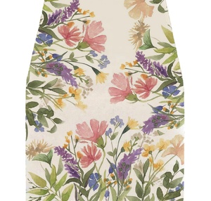 Nuevo diseño 100% tela de poliéster patrón de tamaño personalizado decoración de fiesta en casa camino de mesa con estampado de flores de una sola capa para mesa de comedor - Product Image 1