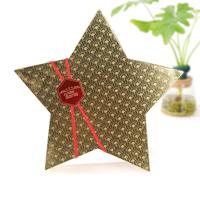Boîte-cadeau recyclable personnalisée en or pentagramme irrégulier boîte d'emballage de dates du Moyen-Orient Ramadan boîte-cadeau MDF Ramadan