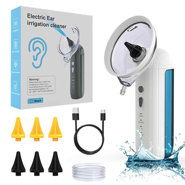 Electric Ear Cleaner 180ml Water Tank IPX7 Waterproof 4 Pressure Modes Ear Wax Removal Kit Smart Ear Irrigator Factory Wholesale