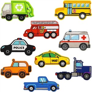 Nouveaux patchs brodés en sergé pour enfants, motifs Véhicules <span class=keywords><strong>de</strong></span> circulation, <span class=keywords><strong>Pompier</strong></span>, Taxi, Excavatrice, <span class=keywords><strong>Camion</strong></span>, Engins <span class=keywords><strong>de</strong></span> construction, pour vêtements, sacs et chapeaux - Product Image 6