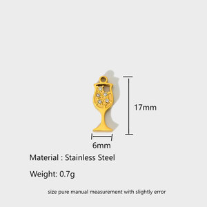 Dijes Personalizados a Prueba de Agua al por Mayor, Chapados en Oro de 14k y 18k, Dijes de Acero Inoxidable 316L para la Elaboración de Joyería - Product Image 3