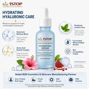 Ampolla con Ácido Hialurónico, Ectoína, Suero de Ácido Hialurónico para Piel Seca, Sin Perfume, Plataforma OEM/ODM de Cuidado de la Piel de Lujo - Product Image 2