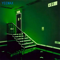 YEEMAX - Rollo de Vinilo Luminoso Autoadhesivo de PVC Fotoluminiscente Amarillo-Verde, Señales de Advertencia de Seguridad, Marcado de Salidas de Emergencia