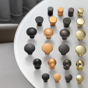 Nút cửa tủ mini tròn bằng hợp kim nhôm một lỗ, dùng cho tủ bếp, tủ quần áo, ngăn kéo, tủ đựng đồ - Product Image 1