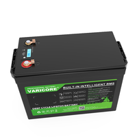 Batterie au lithium LiFePO4 Varicore 24V/25.6V 100Ah avec sortie USB3.0 Type-C, onduleur et allume-cigare pour voiture, 5000 cycles, écran LCD, sans taxe