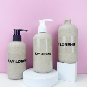 Bouteille en plastique HDPE biodégradable écologique de 30 ml, 100 ml, 250 ml, 10 oz, bouteilles en paille de blé recyclables pour gel douche, shampoing - Product Image 6