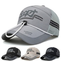 Gorra de camionero de malla transpirable con estampado de moda, gorra de béisbol deportiva ajustable de secado rápido con protección solar
