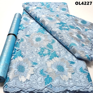 Vải ren organza cao cấp Hàn Quốc đính đá, vải ren thêu làm váy cưới, quần áo nữ dự tiệc - Product Image 4