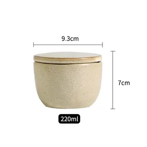 Portacandele in ceramica stile retrò personalizzabile decorazione per la casa vasi per candele economici vaso per candele in porcellana con coperchio