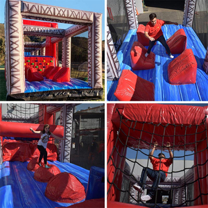Parcours d'obstacles gonflable écologique <span class=keywords><strong>de</strong></span> grande taille pour adultes avec toboggan sportif pour enfants et château gonflable par Pasta Inflatable - Product Image 4