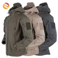Veste tactique à capuche pour homme, softshell, imperméable, coupe-vent, doublée de polaire, pour la randonnée en plein air, vente en gros