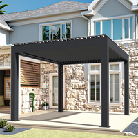 SINGOTec Modernes Design Bioklimatische Aluminium-Pergola Pulverbeschichtet Wasserdichtes Lamellendach Anpassbare Abmessungen für Balkonnutzung