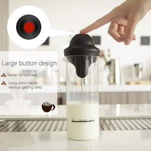 Pengaduk busa susu listrik otomatis, cangkir teko pengocok susu 400ml dengan dudukan pencampur minuman genggam - Product Image 5