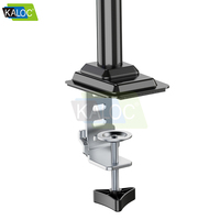 Support de bureau ergonomique pour ordinateur de bureau, gestion des câbles réglable, support de bras de moniteur à ressort unique en aluminium fin de qualité supérieure