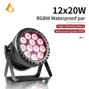 Luz LED Par RGBW AICPOSE IP65 a prueba de agua de 12x20W para bodas y fiestas al aire libre, luz Par DMX512 - Product Image 2