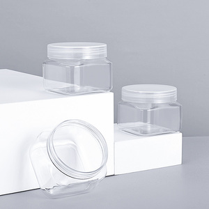 <span class=keywords><strong>150ml</strong></span> 5oz rỗng Pet nhựa mỹ phẩm trang điểm Lọ Kem Trắng Cơ Thể Bơ <span class=keywords><strong>container</strong></span> cơ thể vuông chà lọ có nắp đậy - Product Image 5