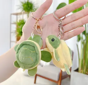 Cute little turtle plush toy tortoise pendant games small gifts children's doll key chain with doll key chain