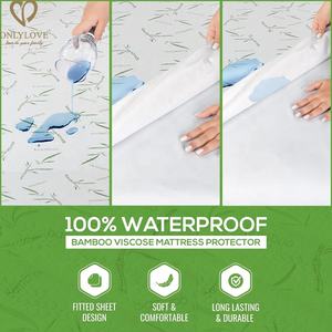 Couvre-<span class=keywords><strong>lit</strong></span> <span class=keywords><strong>anti</strong></span>-acariens <span class=keywords><strong>Anti</strong></span>-odeur Queen Size protège-matelas imperméable lavable en bambou - Product Image 6