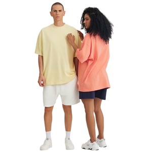 Camiseta de Cuello Redondo Personalizada al por Mayor, de Alta Calidad, 300 g/m², Informal, de <span class=keywords><strong>Manga</strong></span> <span class=keywords><strong>Corta</strong></span>, 100% Algodón, para <span class=keywords><strong>Hombre</strong></span>, Talla Grande - Product Image 3