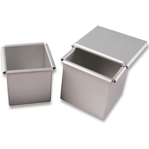 Molde para Pan Cuadrado <span class=keywords><strong>de</strong></span> Aleación <span class=keywords><strong>de</strong></span> <span class=keywords><strong>Aluminio</strong></span> <span class=keywords><strong>Anodizado</strong></span> <span class=keywords><strong>de</strong></span> 1.2 mm <span class=keywords><strong>de</strong></span> Grosor con Tapa / Molde para Pan Tostado Cúbico - Product Image 3