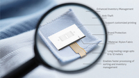 Tissu tissé longue portée Rfid Uhf Nylon étiquette de vêtements résistant à la chaleur lavable étiquette de blanchisserie pour la gestion des vêtements