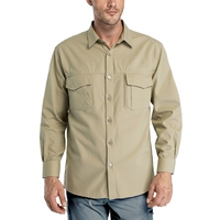 Chemise personnalisée multi-poches tout-terrain ; vêtements de travail de style militaire respirants, hydrofuges et anti-UV, à manches longues et courtes.