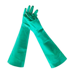 Gants de protection chimique en nitrile Hikari 45cm 60cm, qualité industrielle, texture lisse, non stériles, pour la fabrication mécanique - Product Image 4