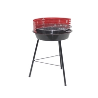 Trépied de barbecue à charbon de bois de 14 pouces Grille de barbecue ronde simple avec hauteur de cuisson réglable