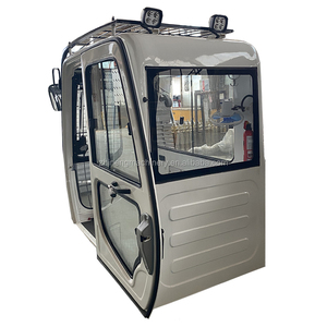 Cabine d'opérateur d'excavatrice de couleur claire avec <span class=keywords><strong>grille</strong></span> de protection de sécurité, cabine complète pour remplacement d'équipement lourd - Product Image 4