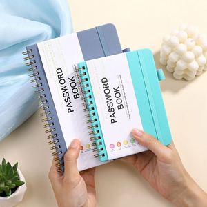A6 B6 Custom PU Leather Hardcover Password Keeper Address Organizer <b>Book</b> Pocket Size Alphabetical Tabs Little <b>Book</b> of Passwords - Product Image 2
