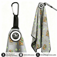 Serviette de golf en microfibre, serviette de golf personnalisée avec logo, caddie magnétique personnalisé avec logo, caddie magnétique