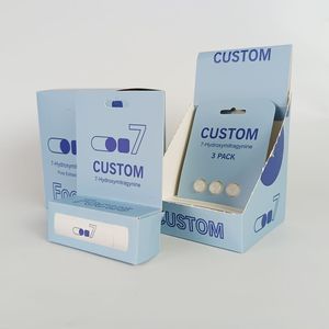 Boîte d'affichage de tablette en mylar 7-OH 30MG 1CT avec impression personnalisée, 30 pièces, carte en papier blister pour 7-OH, 30 sachets d'échantillon de tablette - Product Image 4