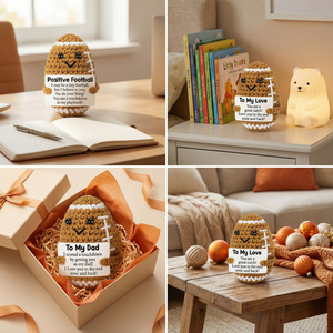Ballon <span class=keywords><strong>de</strong></span> sport au crochet fait main en gros d'usine avec carte d'encouragement et décoration <span class=keywords><strong>de</strong></span> poupée positive amusante - Product Image 6