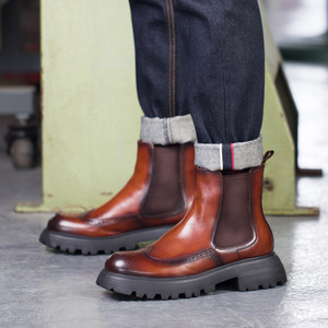 Zapatos de vestir de cuero <span class=keywords><strong>para</strong></span> <span class=keywords><strong>Hombre</strong></span>, botas con punta de cuero a la moda, regalos <span class=keywords><strong>para</strong></span> <span class=keywords><strong>Hombre</strong></span> que lo tiene todo - Product Image 1