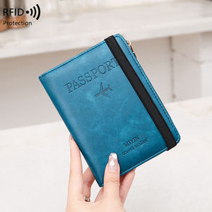 ファッションシンプルパスポートホルダー財布PUレザーケースポータブルRFIDパスポート保護ホルダー旅行多機能カード<span class=keywords><strong>Ca</strong></span> - Product Image 5
