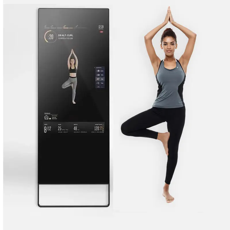 32 "mirror touch screen interactive selfie camera is suitable for party fitness Home smart gym exercise mirror