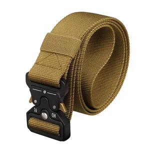 Novo Heavy Duty Personalizado Camuflagem Cinto De Nylon Espessado Várias Cores Alta Resistência Ajustável Liga Buckle Belt For Men