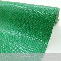 Cuir de serpent brillant en PVC, gaufré artificiellement, multicolore, pour sacs, tricoté uni, imperméable, optionnel pour sacs G1690