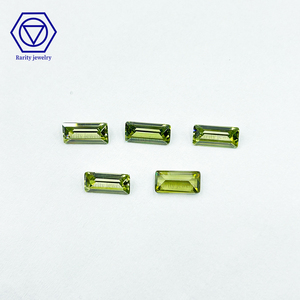 Zirconia Cubica Taglio Baguette 1000 pz/sacchetto, da 1*2mm a 4*6mm, Verde Peridoto, Forma Rettangolare Oliva, <span class=keywords><strong>Pietra</strong></span> Sintetica Sciolta - Product Image 1