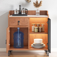 Armoire latérale de porte en verre moderne de luxe buffet en bois avec dessus en marbre pour salon salle à manger stockage meubles de maison