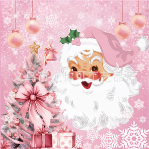 Ensemble de vaisselle rose pour fête de Noël, assiettes en papier, gobelets, nappe, bannières, 60-80 pièces, décorations jetables pour les fêtes - Product Image 4