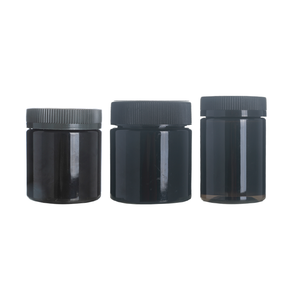 2oz 3oz 6oz 250ml 300ml Bouchon à large ouverture résistant aux enfants Pots à bonbons en plastique noir pour supplément - Product Image 3