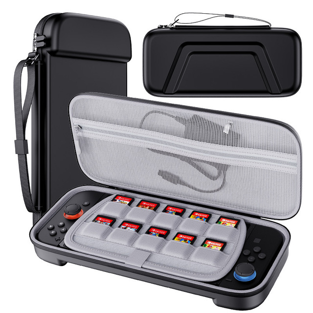 For Nintendo Switch 2 EVA Material Storage Bag for Switch OLED Protective Case with 10 Card Slot Portable Design